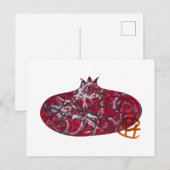 Carte Postale Graffiti grenade minimaliste art (Devant / Derrière)