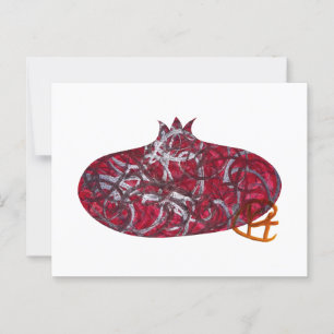 Carte Postale Graffiti grenade minimaliste art