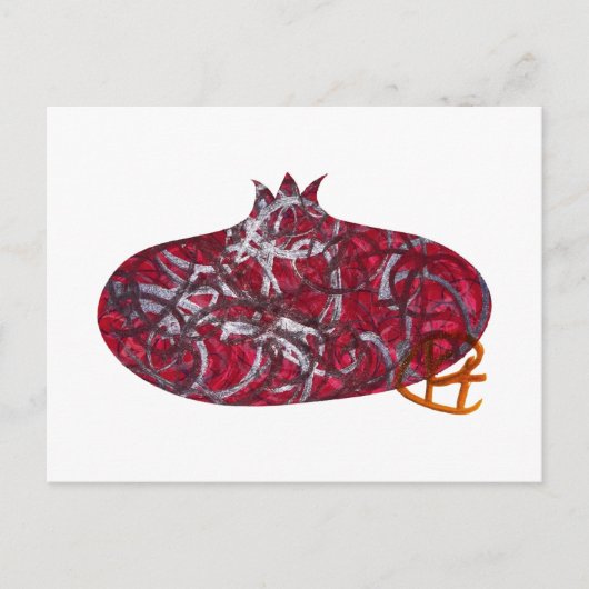 Carte Postale Graffiti grenade minimaliste art (Devant)