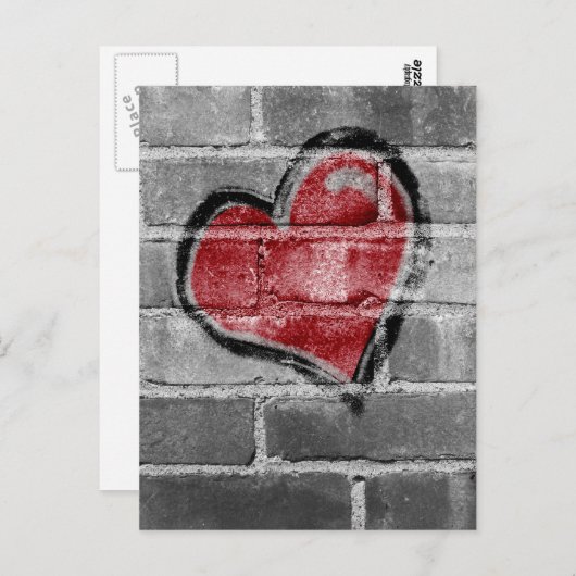 Carte Postale Graffiti Heart (Devant / Derrière)