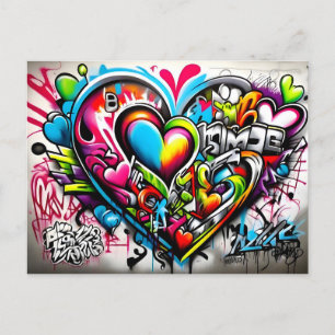 Carte Postale Graffiti Hearts # 6