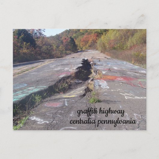 Carte Postale graffiti highway centralia pennsylvania post card (Devant)