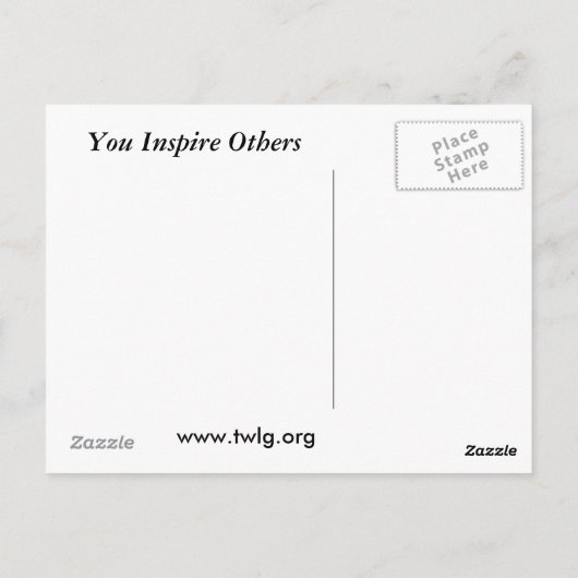 Carte postale Graffiti humanitaire (Dos)