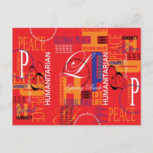 Carte postale Graffiti humanitaire (Devant)