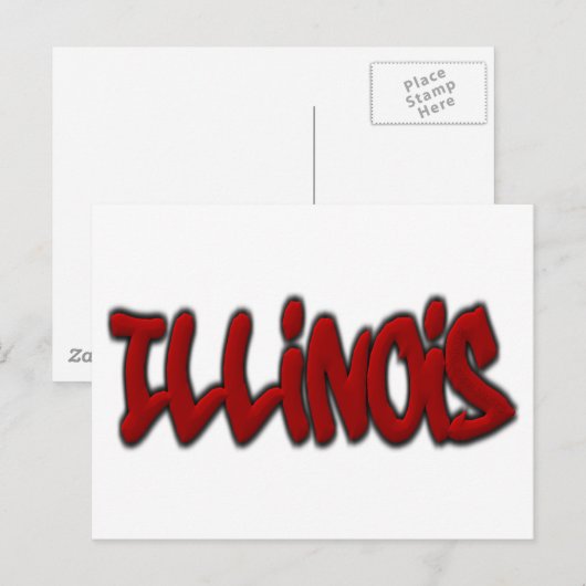 Carte Postale Graffiti Illinois (Devant / Derrière)