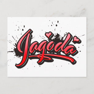 Carte Postale Graffiti Jagoda Heart Splash Postkarte