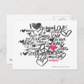 Carte Postale Graffiti Magenta (Devant / Derrière)