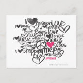 Carte Postale Graffiti Magenta (Devant)