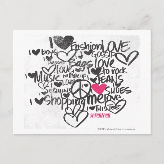 Carte Postale Graffiti Magenta (Devant)