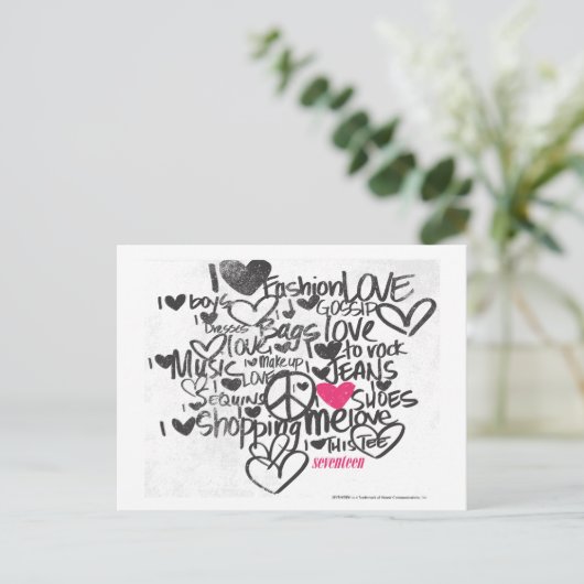 Carte Postale Graffiti Magenta (Debout devant)