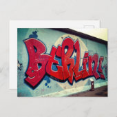 Carte Postale Graffiti mur de Berlin (Devant / Derrière)
