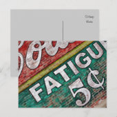 Carte Postale Graffiti mur en brique de l'ancien bâtiment - cart (Devant / Derrière)