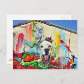 Carte Postale Graffiti mural de chien (Devant / Derrière)