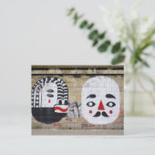 Carte Postale Graffiti noir et blanc (Debout devant)