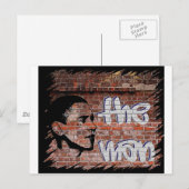 Carte Postale Graffiti Obama (Devant / Derrière)