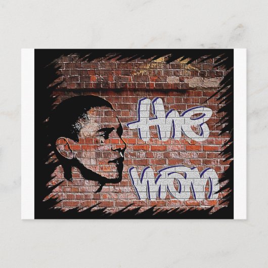 Carte Postale Graffiti Obama (Devant)