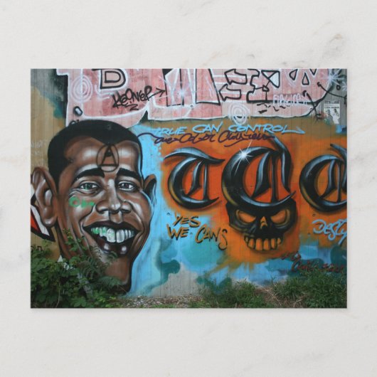 Carte Postale Graffiti Obama (Devant)
