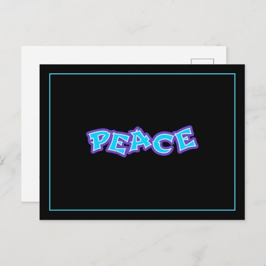 Carte Postale Graffiti Paix (Devant / Derrière)