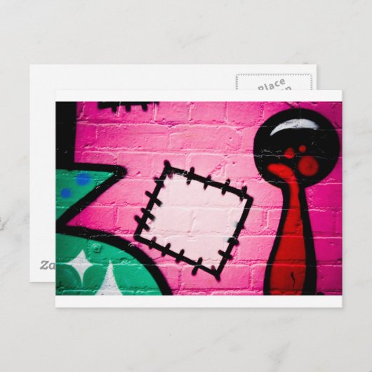 Carte Postale Graffiti Patch et Lolly. (Devant / Derrière)