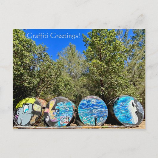 Carte Postale Graffiti Salutations ! (Devant)