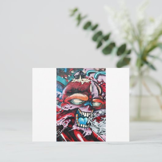 Carte Postale Graffiti Skull (Debout devant)