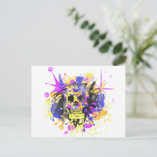 Carte Postale Graffiti Skull (Debout devant)