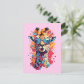Carte Postale Graffiti Style Giraffe Portrait-58567 (Debout devant)