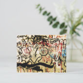 Carte Postale Graffiti sur un mur (Debout devant)
