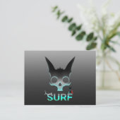 Carte Postale Graffiti Surf crâne chat (Debout devant)