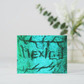 Carte Postale Graffiti Turquoise "Mexique" sculpté (Debout devant)