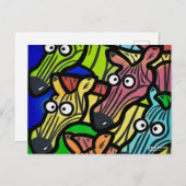 Carte postale GRAFFITI ZEBRAS (Devant / Derrière)