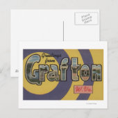 Carte Postale Grafton, Virginie-Occidentale - Grandes lettres sc (Devant / Derrière)