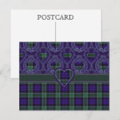 Carte Postale Graham Scottish tartan (Devant / Derrière)