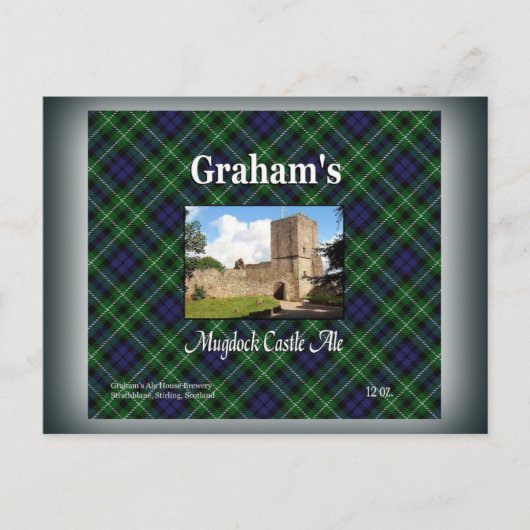 Carte Postale Graham's Mugdock Castle Ale (Devant)