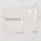 Carte Postale Grain de bois, feuille de bois altéré (Dos)