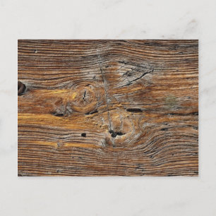 Carte Postale Grain de bois, feuille de bois altéré