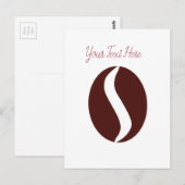 Carte Postale Graine de café funky (Devant / Derrière)