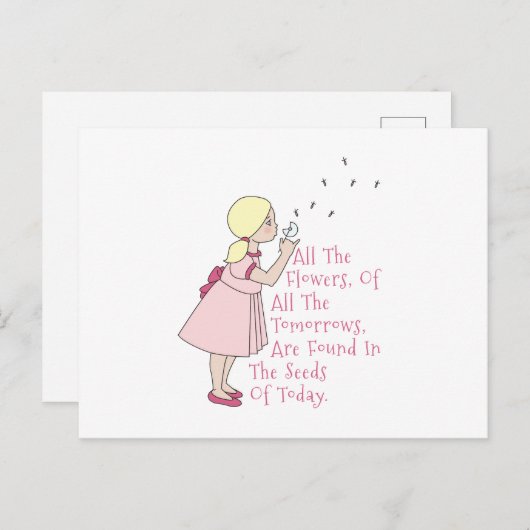 Carte Postale Graines d'aujourd'hui (Devant / Derrière)