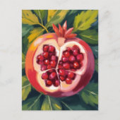 Carte Postale Graines de Grenade | Peinture de Fruit (Devant)
