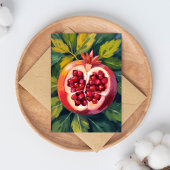 Carte Postale Graines de Grenade | Peinture de Fruit
