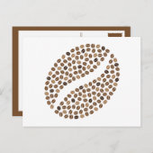 Carte Postale grains de café (Devant / Derrière)