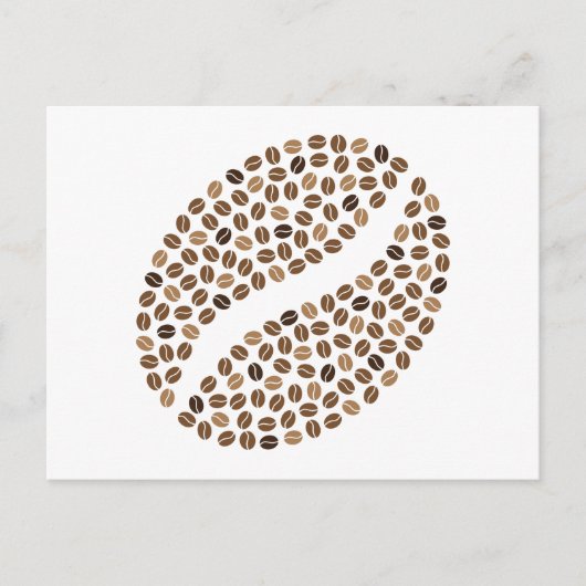 Carte Postale grains de café (Devant)