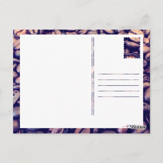 Carte Postale grains de café (Dos)
