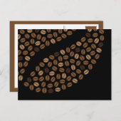 Carte Postale grains de café (Devant / Derrière)