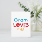 Carte Postale Gram Loves Me T-shirts et cadeaux (Debout devant)