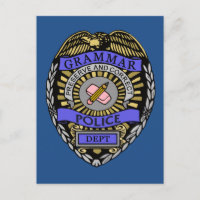 Grammaire Police Dept Badge Pencil Effaser