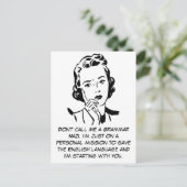 Carte Postale Grammaire Sarcastique Nazi (Debout devant)