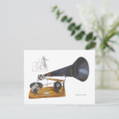 Carte Postale Gramophone antique (Debout devant)
