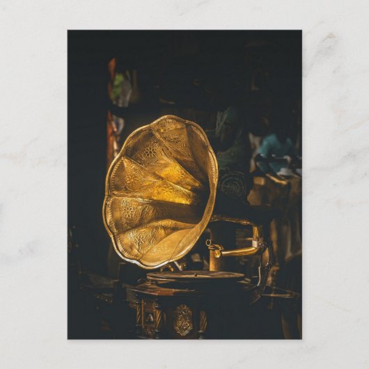 Carte Postale gramophone closeup (Devant)