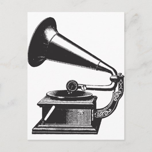 Carte Postale Gramophone vintage (Devant)
